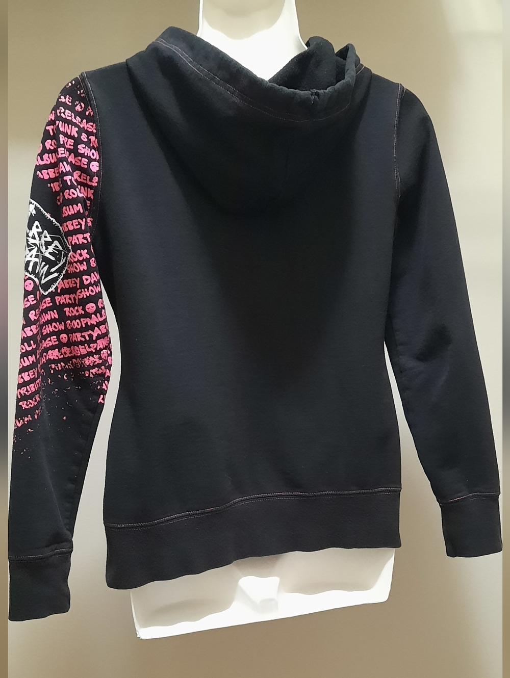 Abbey Dawn Black Hoodie with Pink Accents - Picture 15 of 15